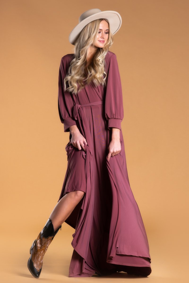 Brigitte Brianna Wrap Maxi Dress