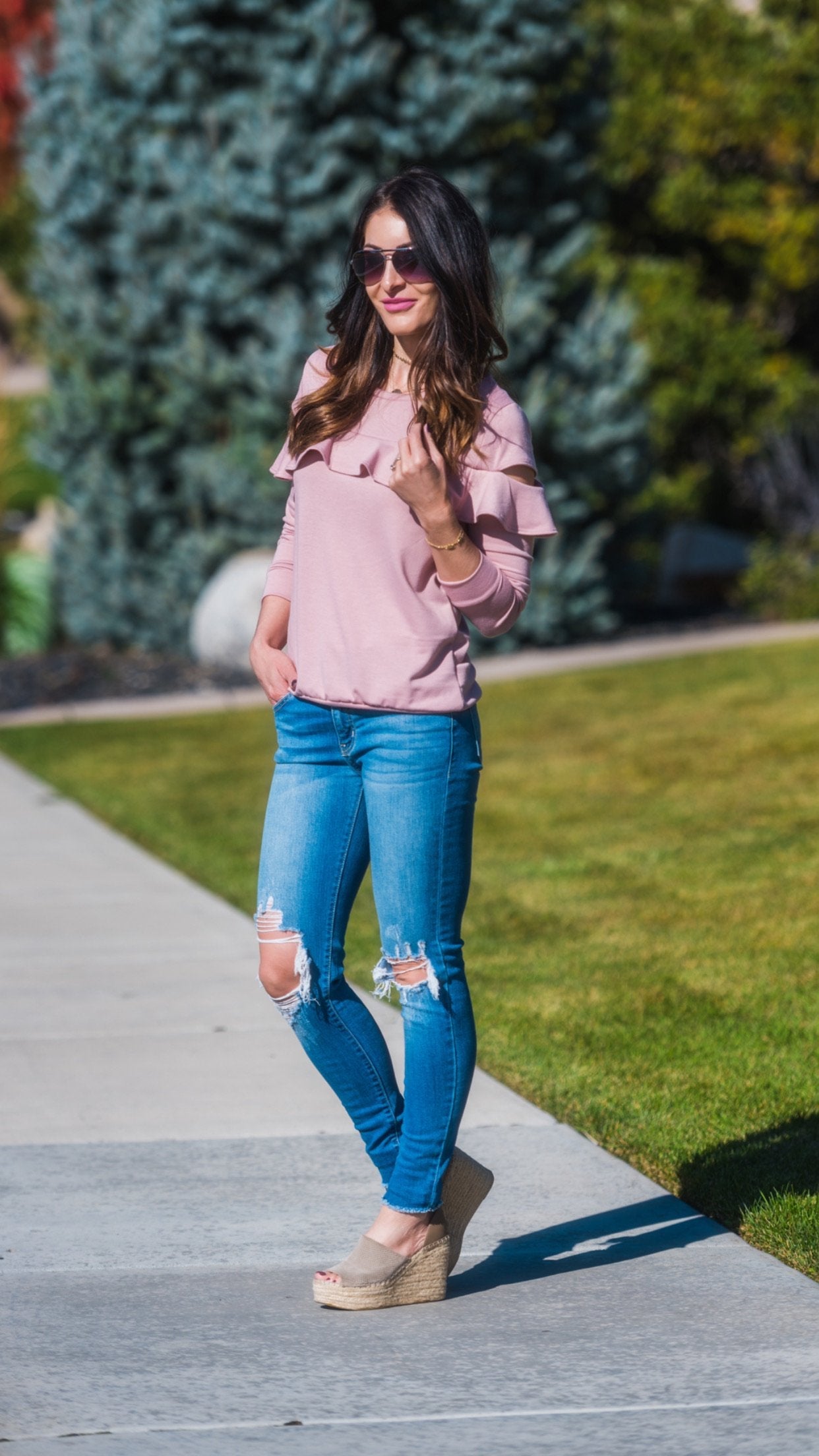 Brigitte Brianna Ruffle Sweatshirt