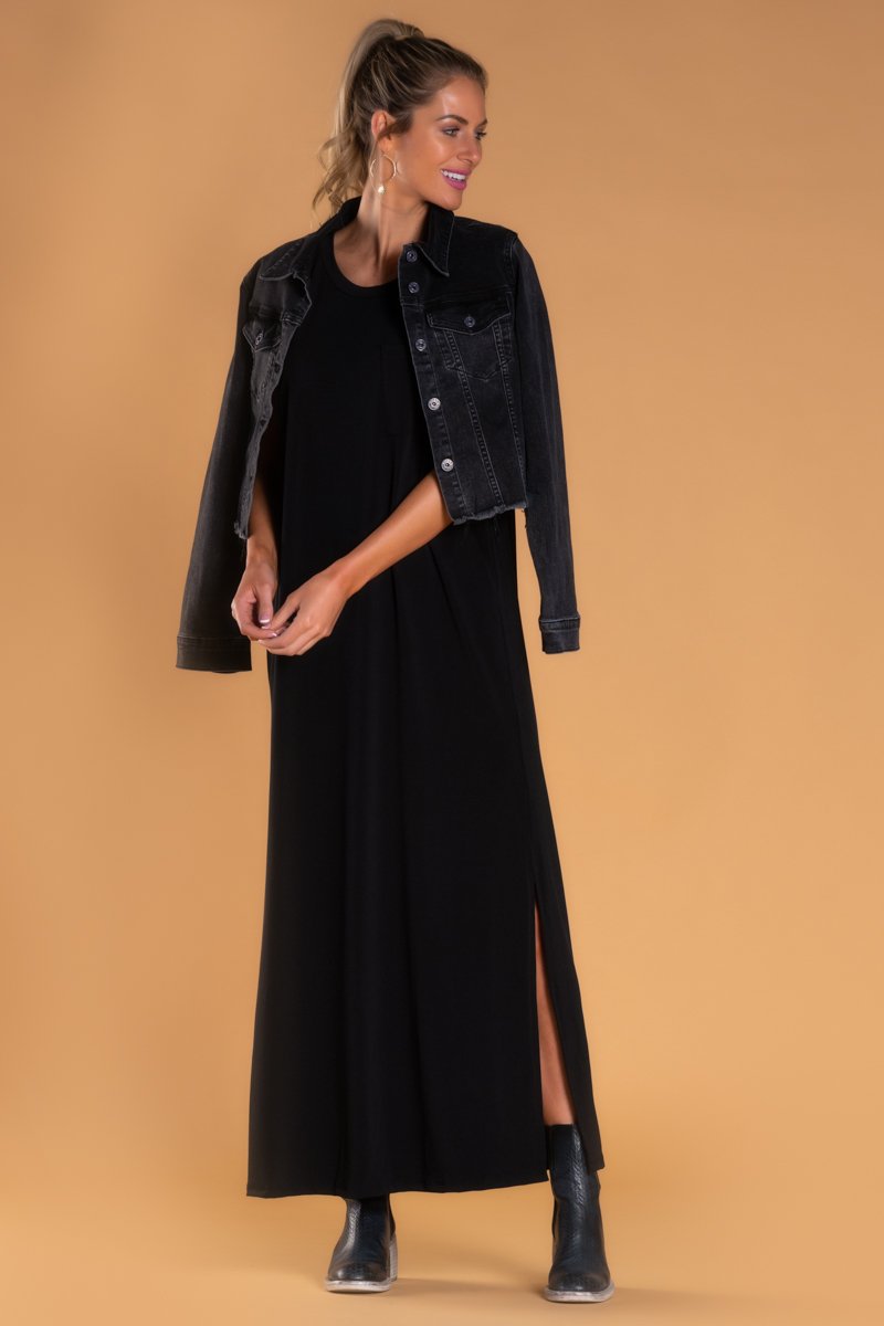 Brigitte Brianna Pocket Maxi Dress