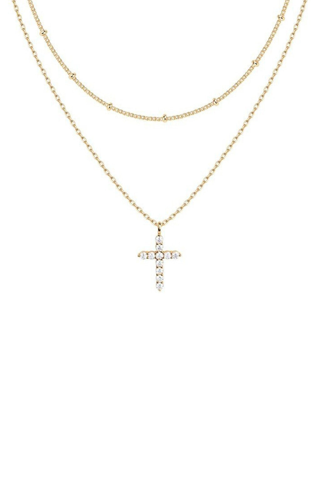 Layered Cross Necklace
