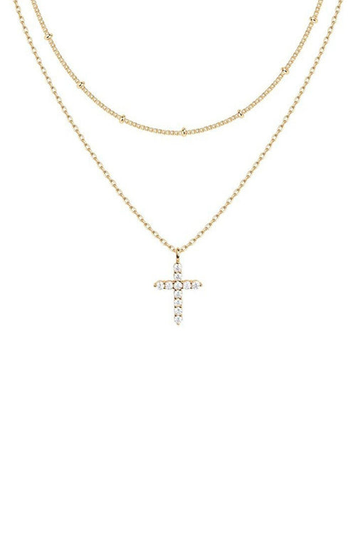 Layered Cross Necklace